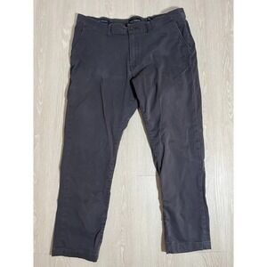 Lucky Brand Jeans Mens 38x30 Black Dark Wash 410 Athletic Chino Mid Rise Denim